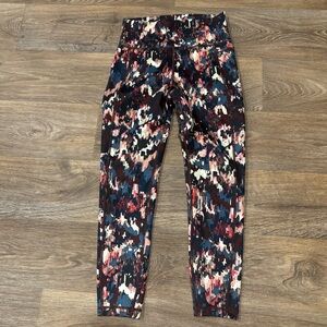 Sweaty Betty Super Sculpt High-Waist 7/8 Leggings Multi-Color Abstract Print - S
